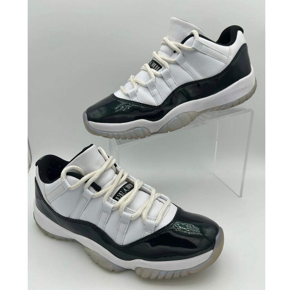 Nike Air Jordan 11 Low Emerald 528895-145 White Black Iridescent Men’s Size 9.5